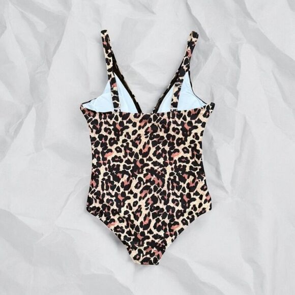 Leopard Print One-Piece Swimsuit SUUKSESS Leopard Women's Bathing Suit Swimsuit - Picture 2 of 8